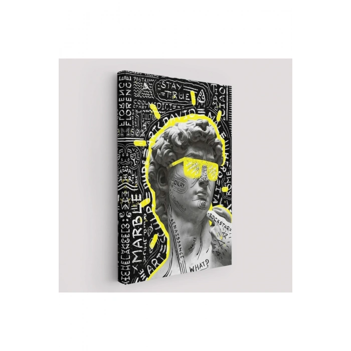 Michelangelo Buonarroti Davud Pop Art Tablosu-6376