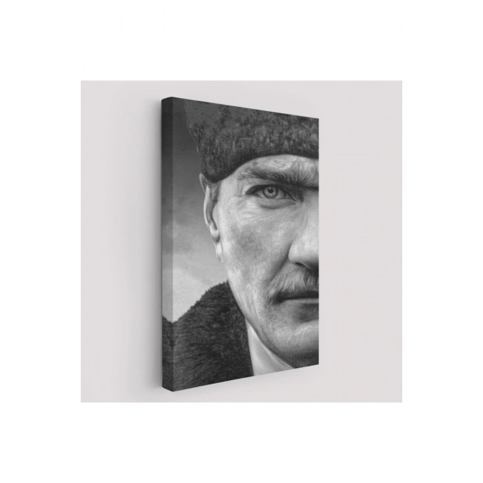 Mustafa Kemal Atatürk Siyah Beyaz Tablosu-6303