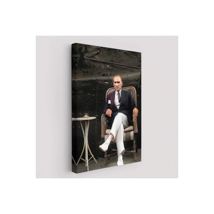 Mustafa Kemal Atatürkün Sandalyede Oturan Tablosu -6379