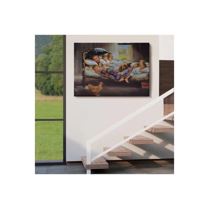 Mutluluğun Resmi Dianne Dengelin Eseri Kanvas Tablosu-6661