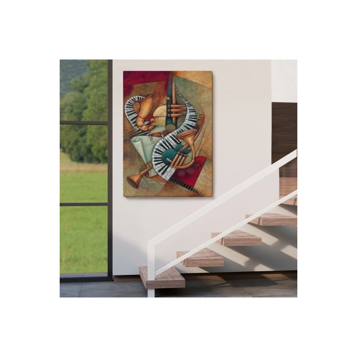 Müzik Aletleri Sürreal Tablosu-6487