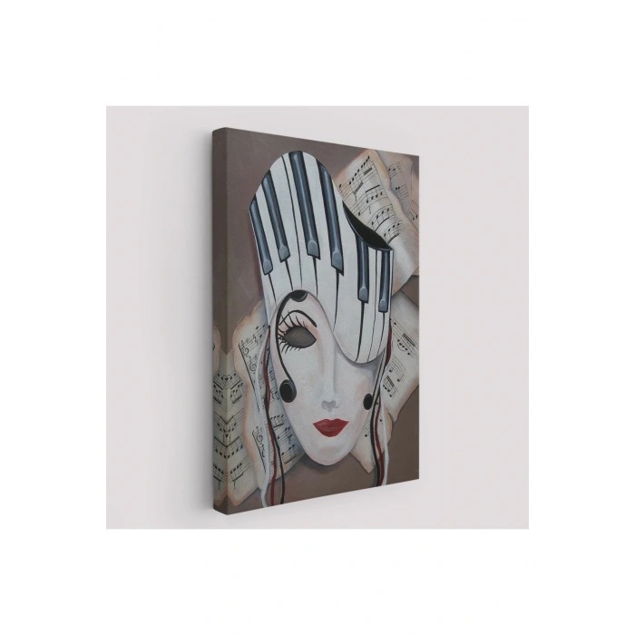 Müzik Notaları ve Kadın Sürreal Tablosu-6489
