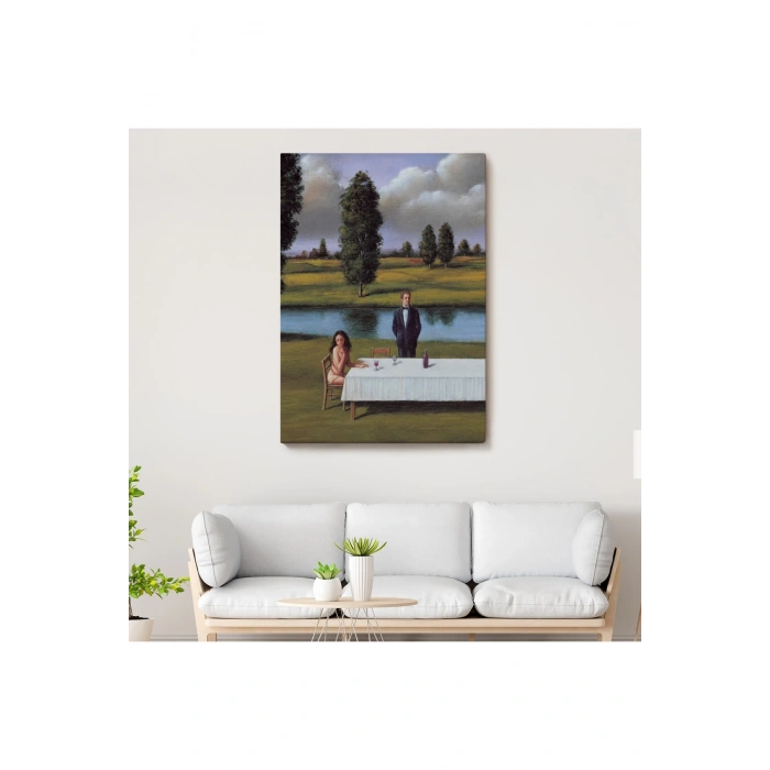 Nehir Kenarında Sevgilisini Bekleyen Kadın Tablosu-6258