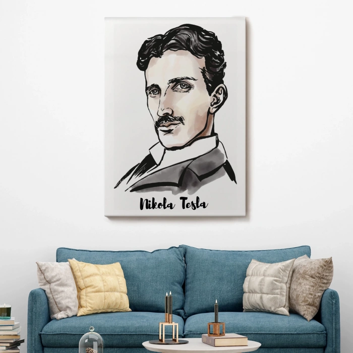 Nikola Tesla Dekoratif Kanvas Tablo-5917