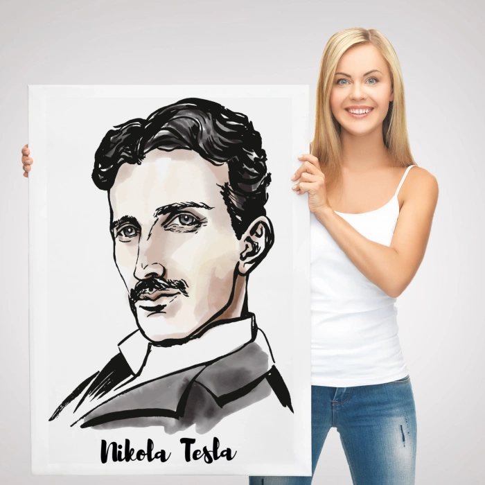 Nikola Tesla Dekoratif Kanvas Tablo-5917