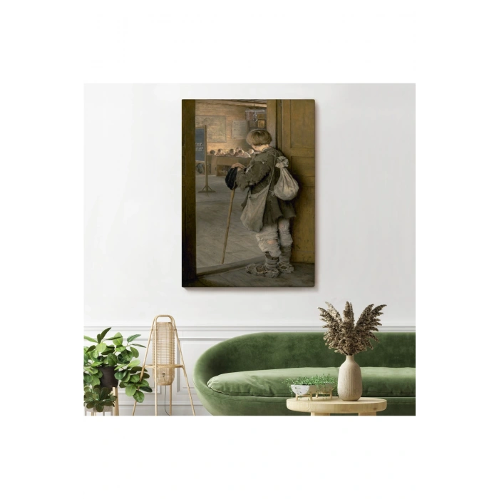 Nikolay Bogdanov Belskyin Sınıfın Kapıdında Tablosu-6341