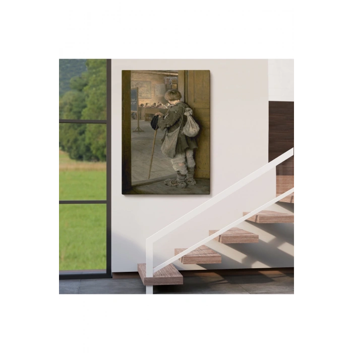 Nikolay Bogdanov Belskyin Sınıfın Kapıdında Tablosu-6341