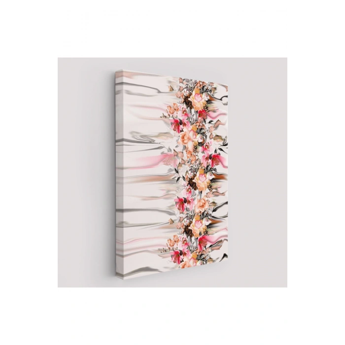 Renkli Çiçek Desenli Dekoratif Duvar Tablosu-6282