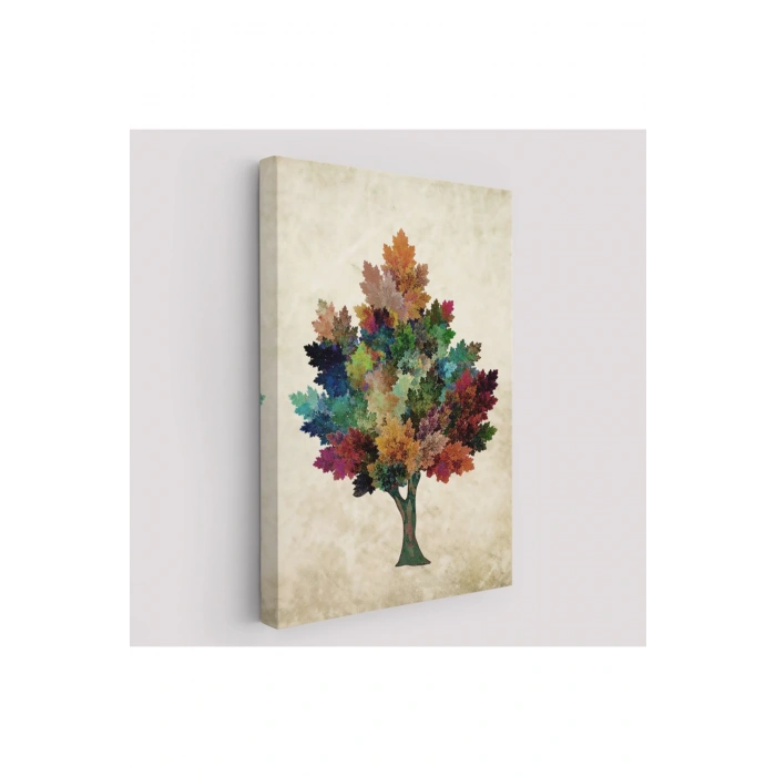 Renkli Çınar Ağacı Duvar Tablosu-6267