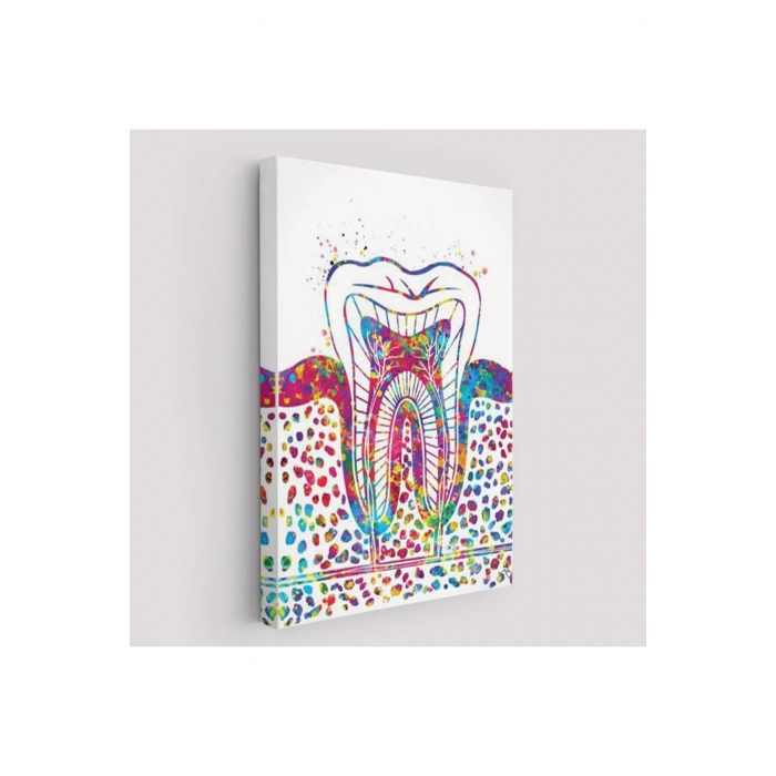 Renkli Diş, Diş Hekimi Duvar Tablosu-6300