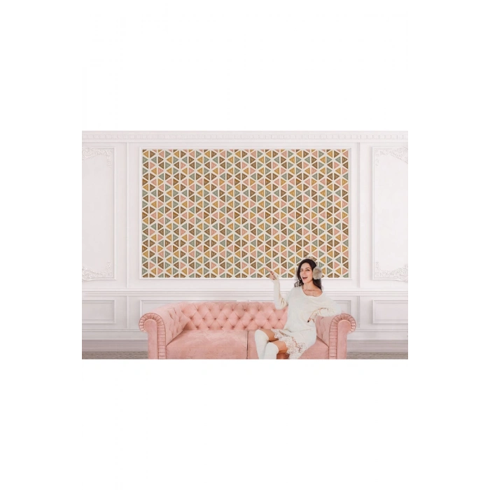 Renkli Pastel Şekiller Modern Duvar Kağıdı-5545