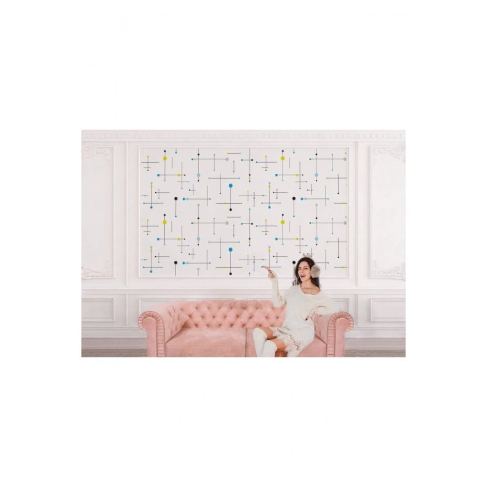 Renkli Şekiller Modern Duvar Kağıdı-5537