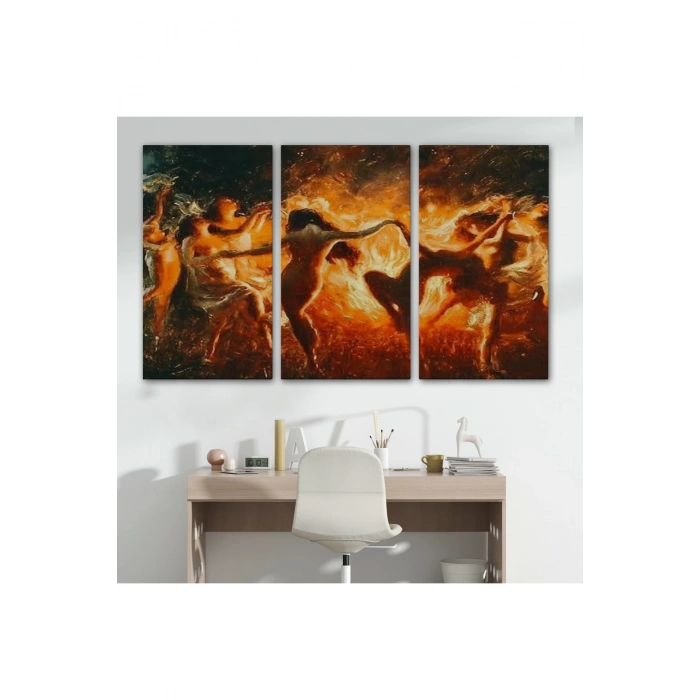 Şabat Ayinin de Ateş Etrafında Dans Eden Kadınlar Tablosu-6568