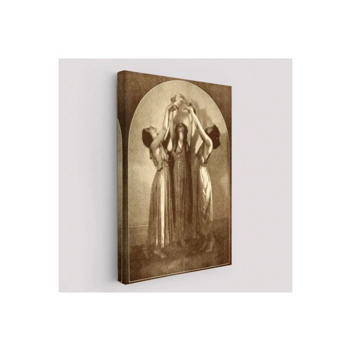 Şabat Ayinin de Dans Eden Kadınlar Dekoratif Duvar Tablosu Halloween -6385