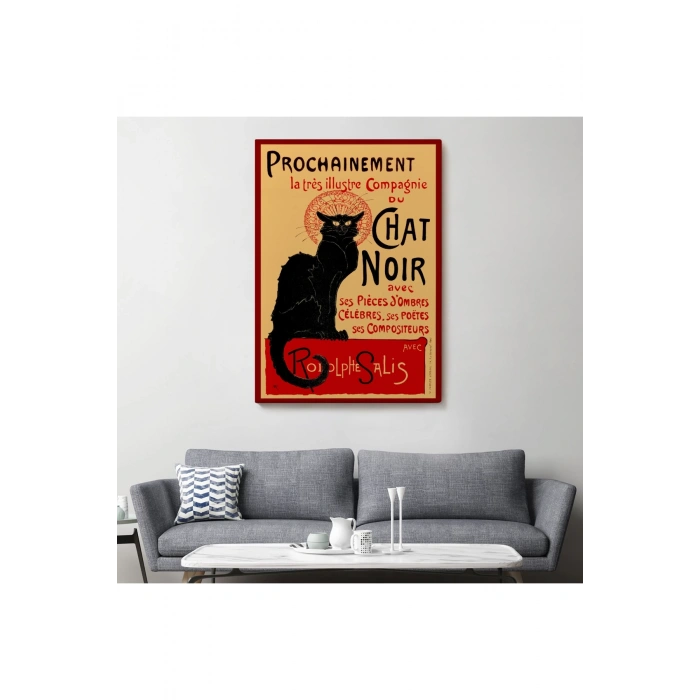 Siyah Kedi Tablosu - Le Chat Noir Theophile Steinlen-6431