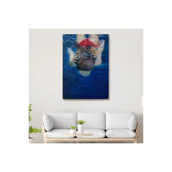 Su Altında Yüzen Kız Tablosu-6318