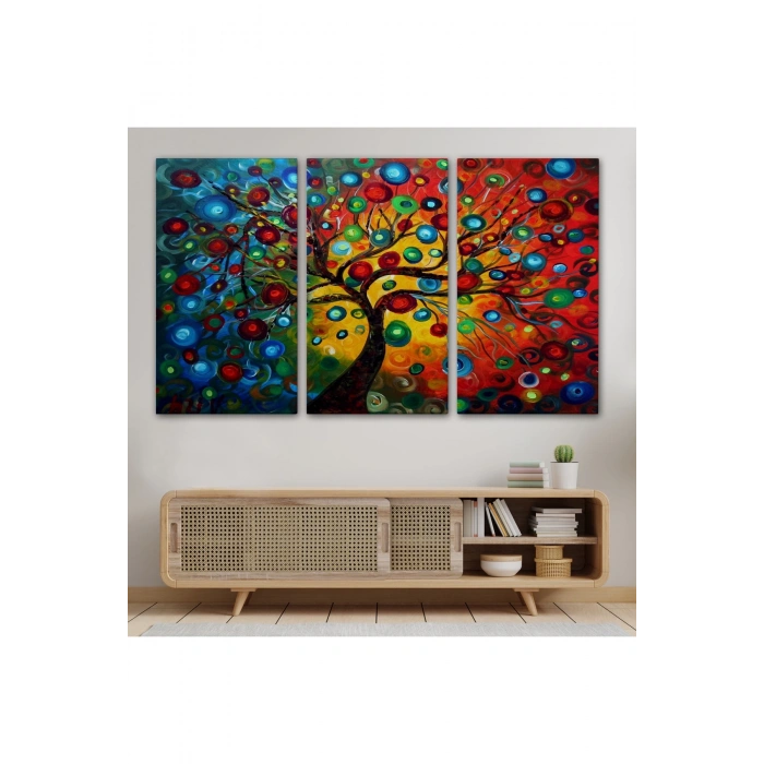 Sürreal Ağaçtaki Renkler Senfonisi Tablosu-6625