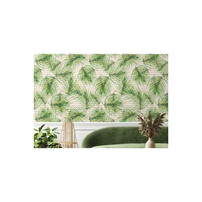 Tropikal Ağaç Yaprakları Duvar Kağıdı-5565