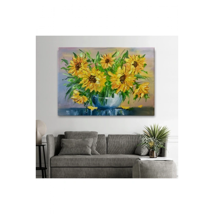 Vazodaki Ayçiçekleri Duvar Tablosu-1237