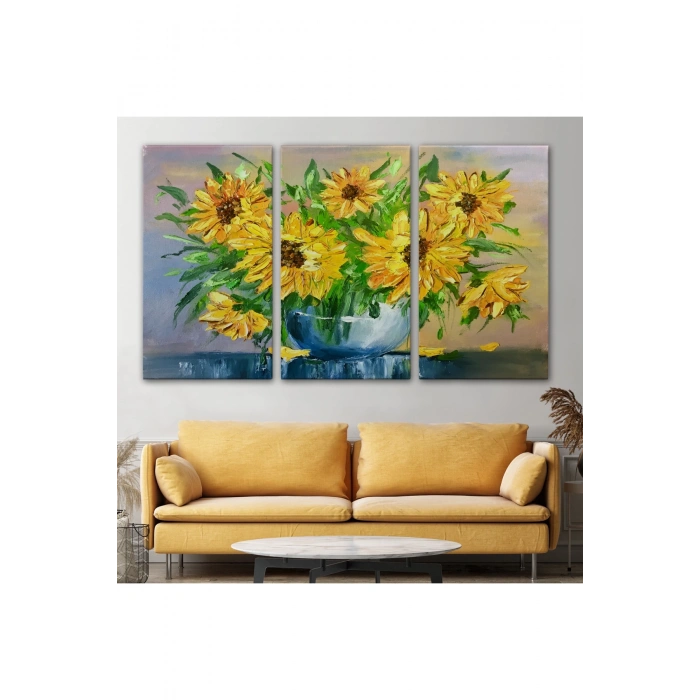 Vazodaki Ayçiçekleri Duvar Tablosu-1237