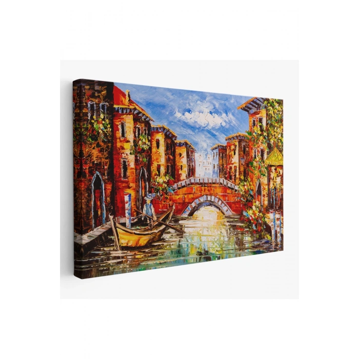 Venedik  İtalya Yağlı Boya Görünümlü Tablo-1201