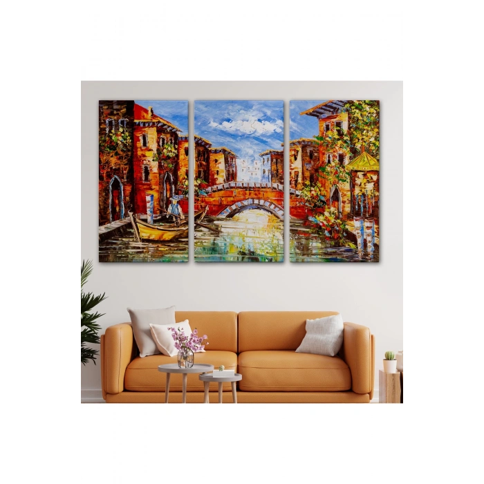 Venedik  İtalya Yağlı Boya Görünümlü Tablo-1201
