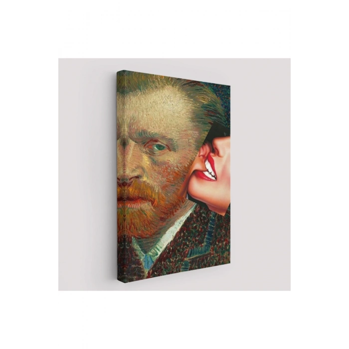 Vincent van Gogh Kulağını Isıran Kadın Pop Art Tablo-6486