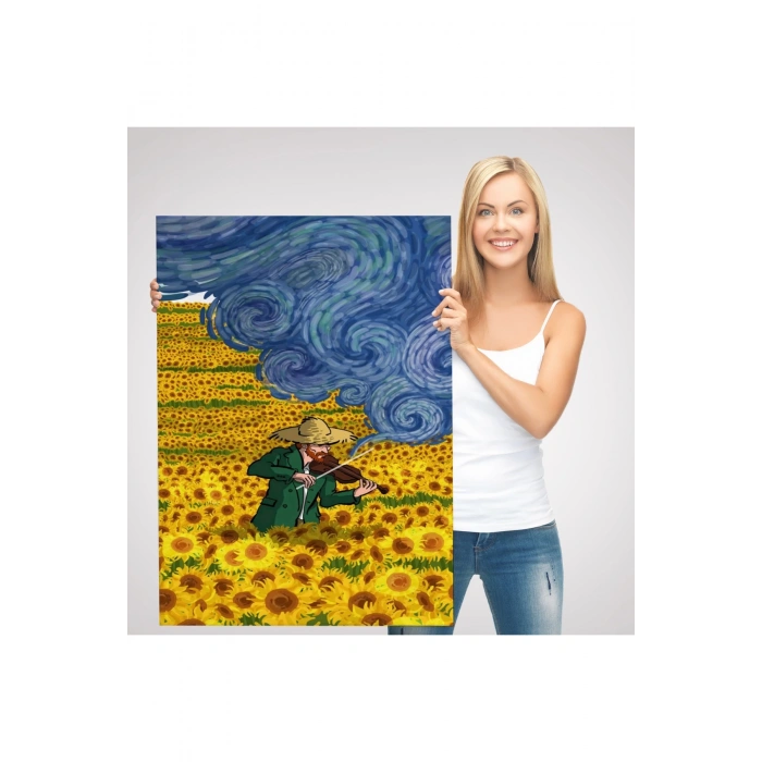 Vincent van Gogh Temalı  İllüstrasyon Tablosu-6361