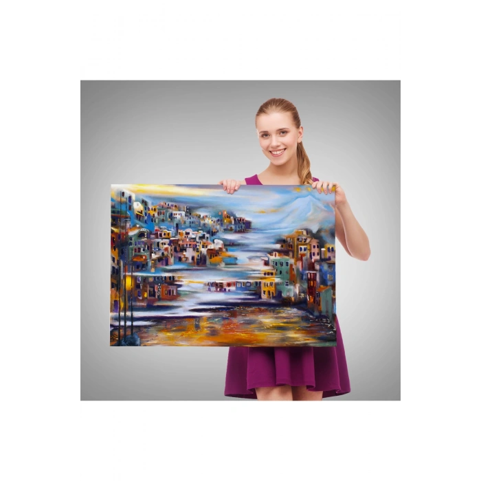 Volkan Eteğindeki Kasaba Duvar Tablosu-1226