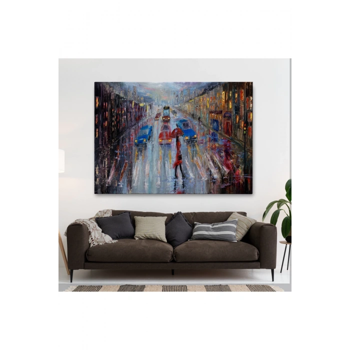 Yağlı Boya Görünümlü Modern Kanvas Duvar Tablosu, Tablo-1197