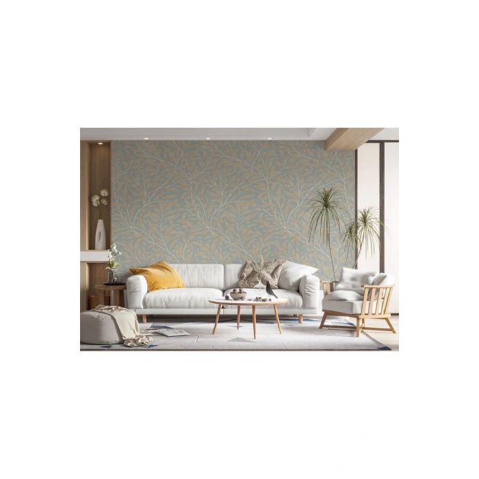 Yaprak Desenli Duvar Kağıdı-5648