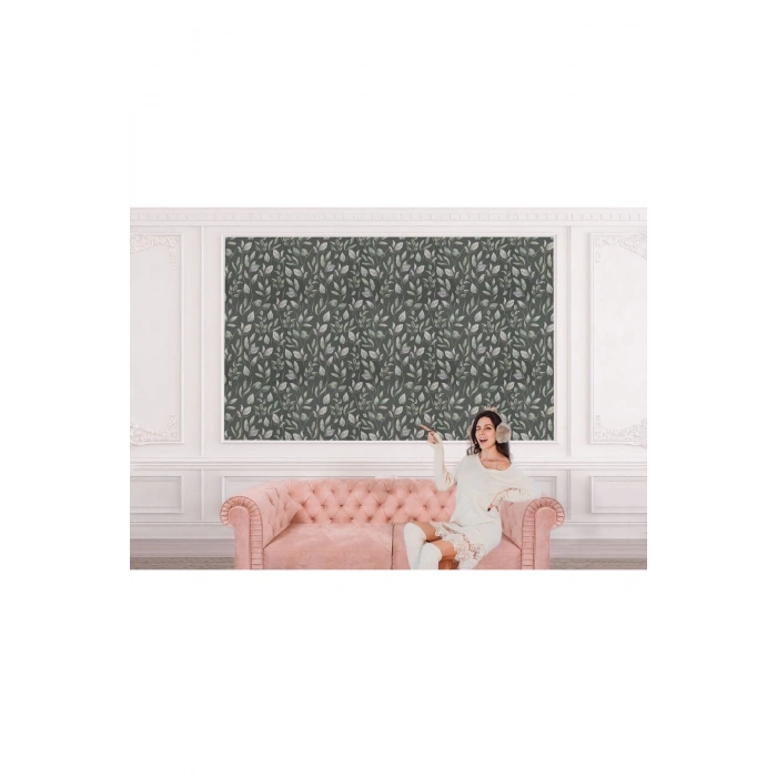 Yaprak Desenli İskandinav Duvar Kağıdı-5556