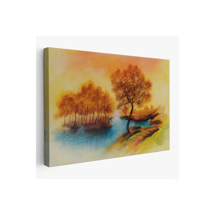 Yaz Mevsimi Manzaralı Kanvas Duvar Tablosu-1181