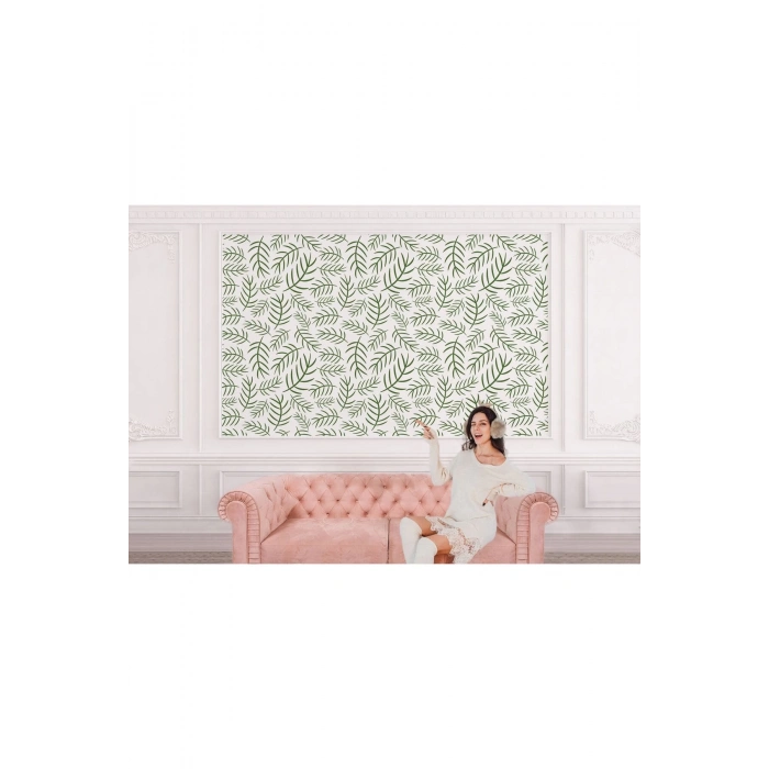 Yesil Dallar Desenli Duvar Kağıdı-5737
