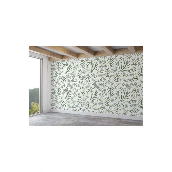 Yesil Dallar Desenli Duvar Kağıdı-5737