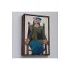 Ahşap Çerçeveli Pablo Picasso - Koltukta Oturan Soyut Kadın Tablosu-7295