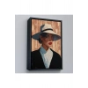 Ahşap Çerçeveli Keskin Bakışlı Güzel Kadın Tablo-7593