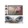 Ahşap Çerçeveli John James Audubon - Pembe Kaşıkçı Kuşu Tablo-7120