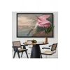 Ahşap Çerçeveli John James Audubon - Pembe Kaşıkçı Kuşu Tablo-7120
