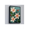 Ahşap Çerçeveli Beyaz Çiçekler Tablosu-7592
