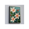 Ahşap Çerçeveli Beyaz Çiçekler Tablosu-7592