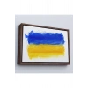 Ahşap Çerçeveli Ukrayna Bayrağı-7268