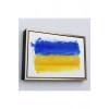 Ahşap Çerçeveli Ukrayna Bayrağı-7268
