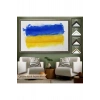 Ahşap Çerçeveli Ukrayna Bayrağı-7268
