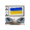 Ahşap Çerçeveli Ukrayna Bayrağı-7268