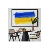 Ahşap Çerçeveli Ukrayna Bayrağı-7268