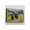 Ahşap Çerçeveli Paul Gauguin Bretonlu Kızlar Dans Tablosu