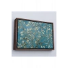 Ahşap Çerçeveli Vincent Van Gogh - Çiçek Açan Badem Ağacı Tablosu-7050