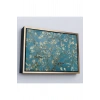Ahşap Çerçeveli Vincent Van Gogh - Çiçek Açan Badem Ağacı Tablosu-7050