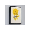 Ahşap Çerçeveli Jean-Michel Basquiat - Sarı Saçlı İsimsiz Tablo-7440